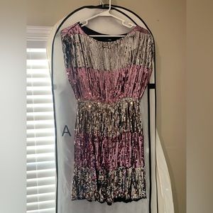 Pink & Gold Sequin Dress